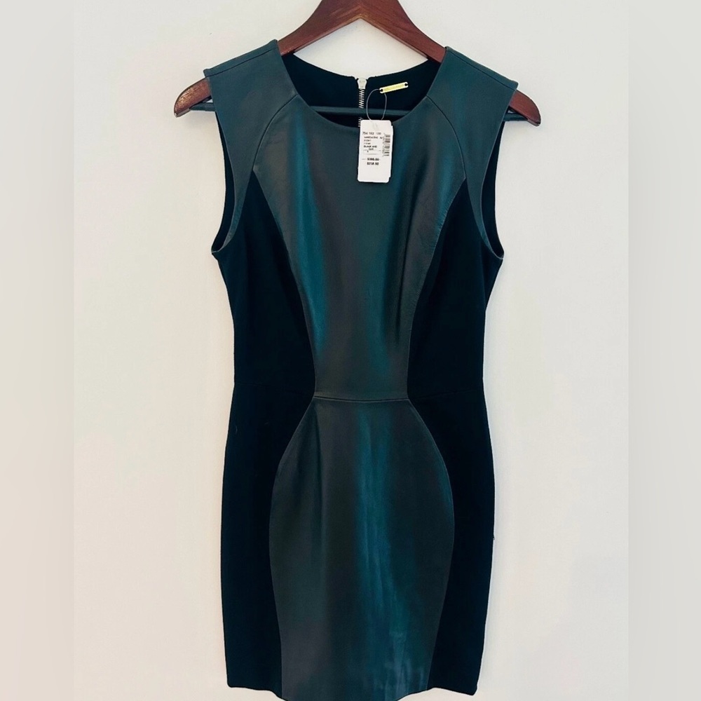 Rebecca Minkoff Leather Dress Black Size 4 NWT